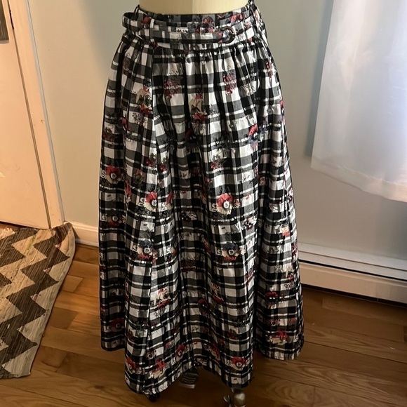 Wayward Fancies eShakti Plaid Belted Skirt Size 2X 20W - Picture 7 of 13